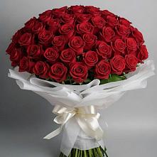 Букет 101 Красная роза Блэк Мэджик в Агинском