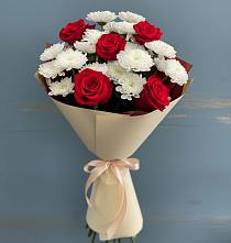 Букет цветов из:  Розы и Хризантемы в Агинском