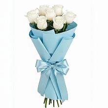 Букет 7 белых роз Проуд в Агинском