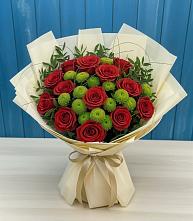 Букет цветов из:  Розы и Хризантемы в Агинском