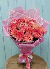 Букет 15 Розовых роз Равель в Агинском